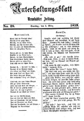 Neustadter Zeitung. Unterhaltungsblatt der Neustadter Zeitung (Neustadter Zeitung) Samstag 5. März 1859