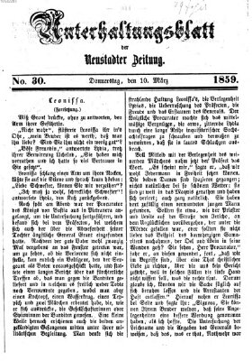 Neustadter Zeitung. Unterhaltungsblatt der Neustadter Zeitung (Neustadter Zeitung) Donnerstag 10. März 1859