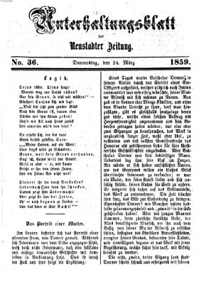 Neustadter Zeitung. Unterhaltungsblatt der Neustadter Zeitung (Neustadter Zeitung) Donnerstag 24. März 1859