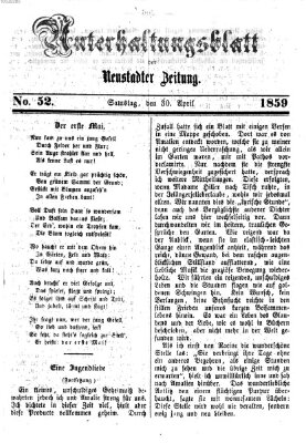 Neustadter Zeitung. Unterhaltungsblatt der Neustadter Zeitung (Neustadter Zeitung) Samstag 30. April 1859