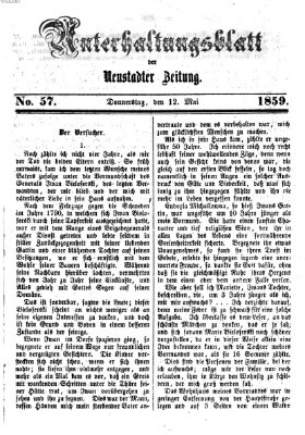 Neustadter Zeitung. Unterhaltungsblatt der Neustadter Zeitung (Neustadter Zeitung) Donnerstag 12. Mai 1859