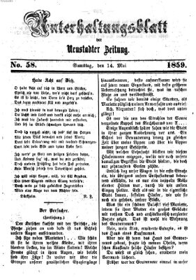 Neustadter Zeitung. Unterhaltungsblatt der Neustadter Zeitung (Neustadter Zeitung) Samstag 14. Mai 1859