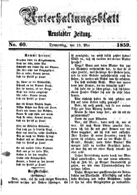 Neustadter Zeitung. Unterhaltungsblatt der Neustadter Zeitung (Neustadter Zeitung) Donnerstag 19. Mai 1859