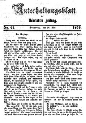 Neustadter Zeitung. Unterhaltungsblatt der Neustadter Zeitung (Neustadter Zeitung) Donnerstag 26. Mai 1859