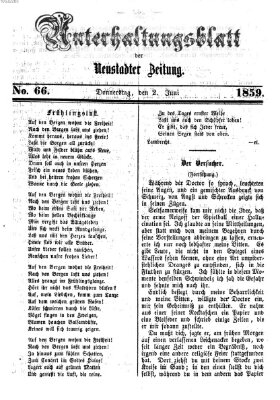 Neustadter Zeitung. Unterhaltungsblatt der Neustadter Zeitung (Neustadter Zeitung) Donnerstag 2. Juni 1859