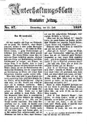 Neustadter Zeitung. Unterhaltungsblatt der Neustadter Zeitung (Neustadter Zeitung) Donnerstag 21. Juli 1859