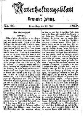 Neustadter Zeitung. Unterhaltungsblatt der Neustadter Zeitung (Neustadter Zeitung) Donnerstag 28. Juli 1859