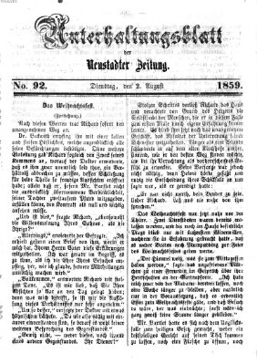 Neustadter Zeitung. Unterhaltungsblatt der Neustadter Zeitung (Neustadter Zeitung) Dienstag 2. August 1859