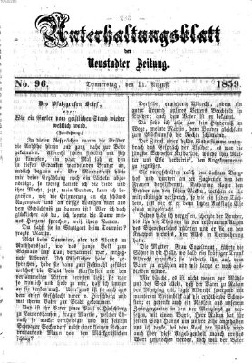 Neustadter Zeitung. Unterhaltungsblatt der Neustadter Zeitung (Neustadter Zeitung) Donnerstag 11. August 1859