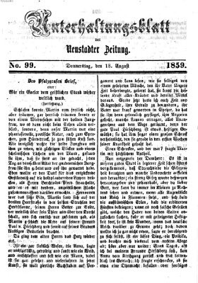 Neustadter Zeitung. Unterhaltungsblatt der Neustadter Zeitung (Neustadter Zeitung) Donnerstag 18. August 1859