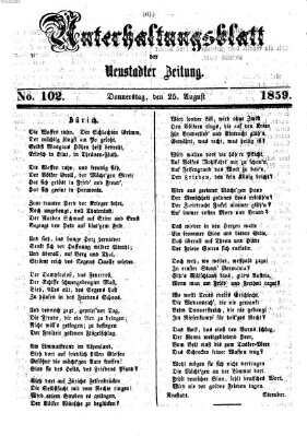 Neustadter Zeitung. Unterhaltungsblatt der Neustadter Zeitung (Neustadter Zeitung) Donnerstag 25. August 1859