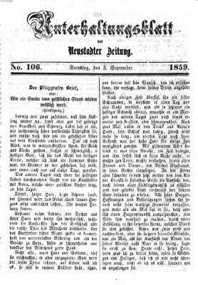 Neustadter Zeitung. Unterhaltungsblatt der Neustadter Zeitung (Neustadter Zeitung) Samstag 3. September 1859