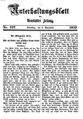 Neustadter Zeitung. Unterhaltungsblatt der Neustadter Zeitung (Neustadter Zeitung) Dienstag 6. September 1859