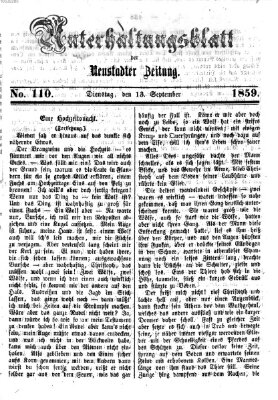 Neustadter Zeitung. Unterhaltungsblatt der Neustadter Zeitung (Neustadter Zeitung) Dienstag 13. September 1859