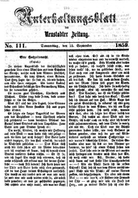 Neustadter Zeitung. Unterhaltungsblatt der Neustadter Zeitung (Neustadter Zeitung) Donnerstag 15. September 1859