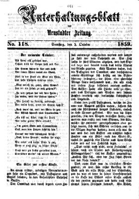 Neustadter Zeitung. Unterhaltungsblatt der Neustadter Zeitung (Neustadter Zeitung) Samstag 1. Oktober 1859