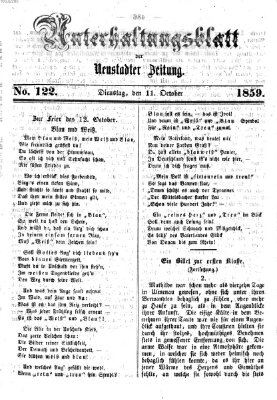 Neustadter Zeitung. Unterhaltungsblatt der Neustadter Zeitung (Neustadter Zeitung) Dienstag 11. Oktober 1859