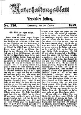 Neustadter Zeitung. Unterhaltungsblatt der Neustadter Zeitung (Neustadter Zeitung) Donnerstag 20. Oktober 1859