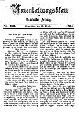 Neustadter Zeitung. Unterhaltungsblatt der Neustadter Zeitung (Neustadter Zeitung) Donnerstag 27. Oktober 1859