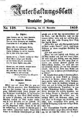 Neustadter Zeitung. Unterhaltungsblatt der Neustadter Zeitung (Neustadter Zeitung) Donnerstag 17. November 1859