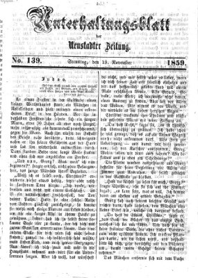 Neustadter Zeitung. Unterhaltungsblatt der Neustadter Zeitung (Neustadter Zeitung) Samstag 19. November 1859