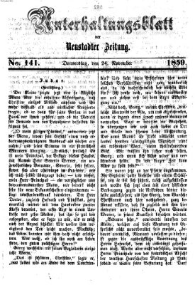 Neustadter Zeitung. Unterhaltungsblatt der Neustadter Zeitung (Neustadter Zeitung) Donnerstag 24. November 1859