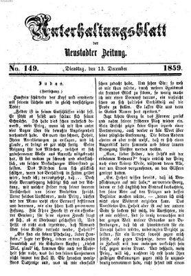 Neustadter Zeitung. Unterhaltungsblatt der Neustadter Zeitung (Neustadter Zeitung) Dienstag 13. Dezember 1859