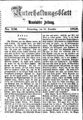 Neustadter Zeitung. Unterhaltungsblatt der Neustadter Zeitung (Neustadter Zeitung) Donnerstag 29. Dezember 1859