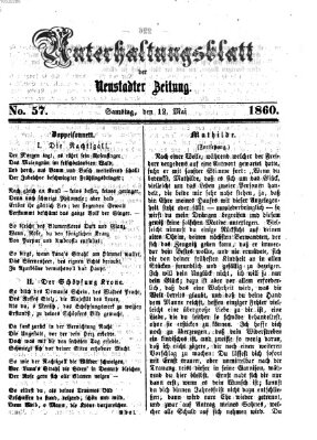 Neustadter Zeitung. Unterhaltungsblatt der Neustadter Zeitung (Neustadter Zeitung) Samstag 12. Mai 1860