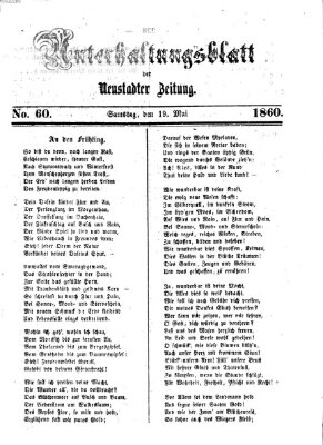 Neustadter Zeitung. Unterhaltungsblatt der Neustadter Zeitung (Neustadter Zeitung) Samstag 19. Mai 1860