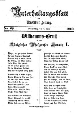 Neustadter Zeitung. Unterhaltungsblatt der Neustadter Zeitung (Neustadter Zeitung) Donnerstag 7. Juni 1860