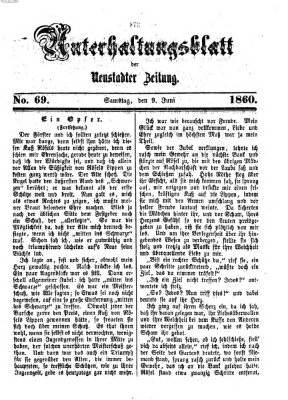 Neustadter Zeitung. Unterhaltungsblatt der Neustadter Zeitung (Neustadter Zeitung) Samstag 9. Juni 1860