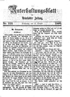 Neustadter Zeitung. Unterhaltungsblatt der Neustadter Zeitung (Neustadter Zeitung) Donnerstag 11. Oktober 1860