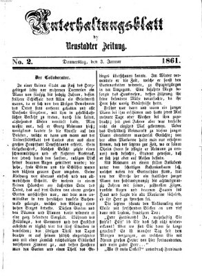 Neustadter Zeitung. Unterhaltungsblatt der Neustadter Zeitung (Neustadter Zeitung) Donnerstag 3. Januar 1861