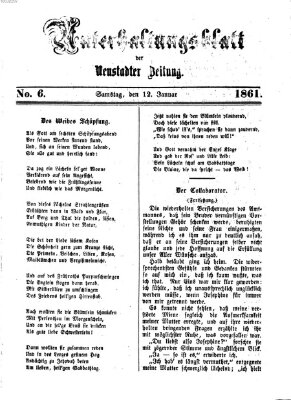 Neustadter Zeitung. Unterhaltungsblatt der Neustadter Zeitung (Neustadter Zeitung) Samstag 12. Januar 1861