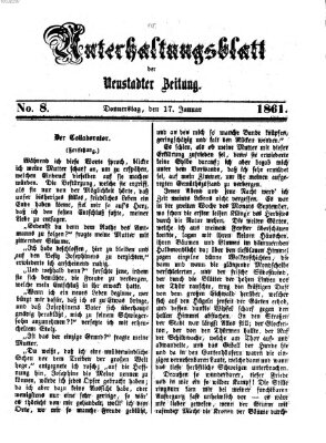 Neustadter Zeitung. Unterhaltungsblatt der Neustadter Zeitung (Neustadter Zeitung) Donnerstag 17. Januar 1861