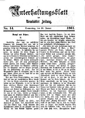 Neustadter Zeitung. Unterhaltungsblatt der Neustadter Zeitung (Neustadter Zeitung) Donnerstag 31. Januar 1861