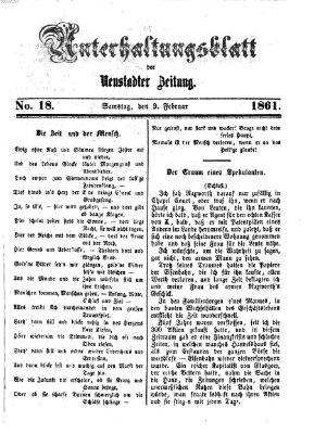 Neustadter Zeitung. Unterhaltungsblatt der Neustadter Zeitung (Neustadter Zeitung) Samstag 9. Februar 1861