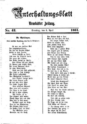 Neustadter Zeitung. Unterhaltungsblatt der Neustadter Zeitung (Neustadter Zeitung) Samstag 6. April 1861