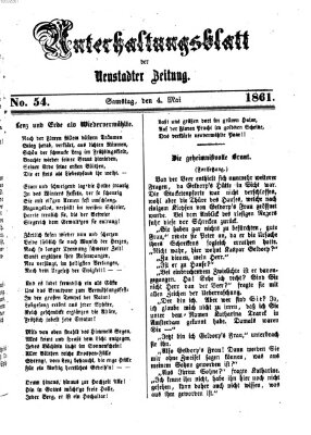 Neustadter Zeitung. Unterhaltungsblatt der Neustadter Zeitung (Neustadter Zeitung) Samstag 4. Mai 1861