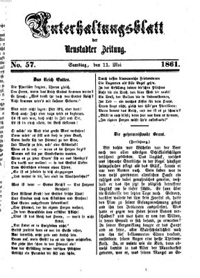 Neustadter Zeitung. Unterhaltungsblatt der Neustadter Zeitung (Neustadter Zeitung) Samstag 11. Mai 1861