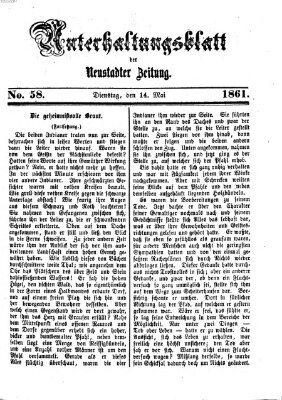 Neustadter Zeitung. Unterhaltungsblatt der Neustadter Zeitung (Neustadter Zeitung) Dienstag 14. Mai 1861