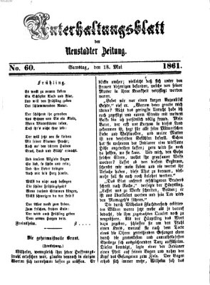 Neustadter Zeitung. Unterhaltungsblatt der Neustadter Zeitung (Neustadter Zeitung) Samstag 18. Mai 1861