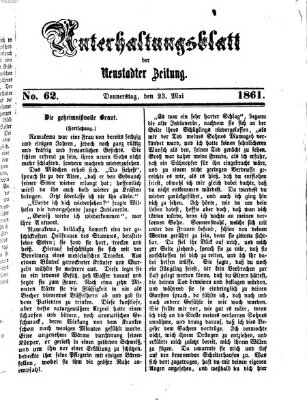 Neustadter Zeitung. Unterhaltungsblatt der Neustadter Zeitung (Neustadter Zeitung) Donnerstag 23. Mai 1861