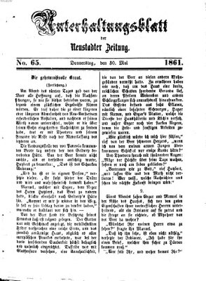 Neustadter Zeitung. Unterhaltungsblatt der Neustadter Zeitung (Neustadter Zeitung) Donnerstag 30. Mai 1861