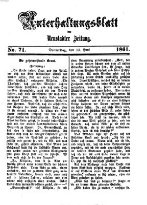 Neustadter Zeitung. Unterhaltungsblatt der Neustadter Zeitung (Neustadter Zeitung) Donnerstag 13. Juni 1861