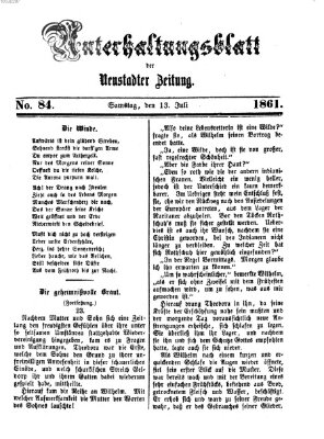 Neustadter Zeitung. Unterhaltungsblatt der Neustadter Zeitung (Neustadter Zeitung) Samstag 13. Juli 1861