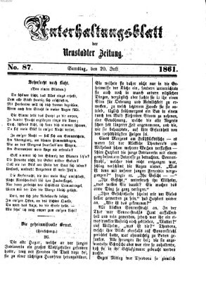 Neustadter Zeitung. Unterhaltungsblatt der Neustadter Zeitung (Neustadter Zeitung) Samstag 20. Juli 1861