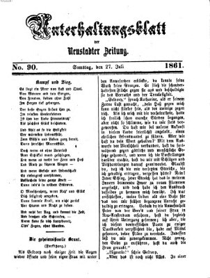 Neustadter Zeitung. Unterhaltungsblatt der Neustadter Zeitung (Neustadter Zeitung) Samstag 27. Juli 1861