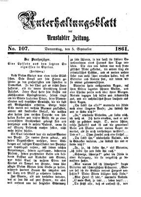 Neustadter Zeitung. Unterhaltungsblatt der Neustadter Zeitung (Neustadter Zeitung) Donnerstag 5. September 1861